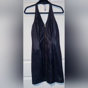 Vintage- Wilson's Leather Halter Dress- Black Size Medium